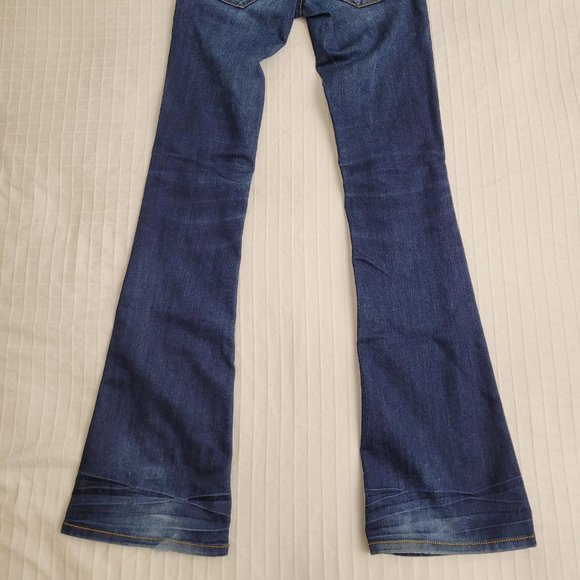 Plastic by Gly low waist bootcut blue jeans. Size 25. - Picture 9 of 10
